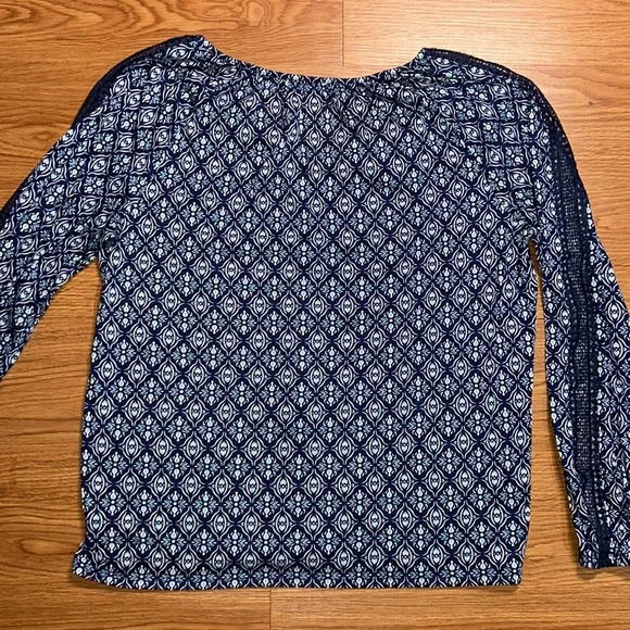 Blue Patterned Women's Top - Picture 7 of 7